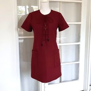 Kendall & Kylie Merlot shift dress